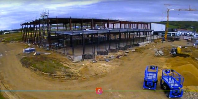 Lancement du timelapse de la construction d’un entrepôt