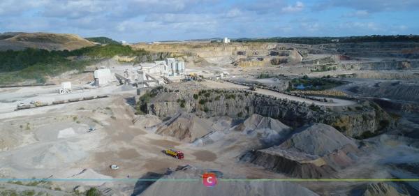 La Carrière de la Vallée Heureuse vue du ciel